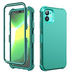 iPhone 11 Case,SKYLMW Hybrid Three Layer Shock-Absorption with Hard PC Soft Silicone Protective Cover for iPhone 11 6.1 inch 2019，Green