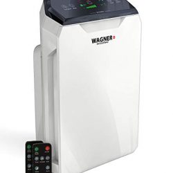 WAGNER Switzerland Air Purifier WA-777 for Rooms up to 500 sq.ft. Removes Mold, Odors, Dust, Smoke, Allergens, Germs and Pet Dander. True HEPA Filter 5-Stage Purification. Smart Air Quality Monitor.