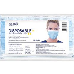 10Pcs Disposable Face Mask, 3-Layer Non-Woven Anti Dust Disposable Sanitary Masks, Filter Safety Mask for Blocking Air Pollution Protection, Breathable and Comfortable