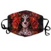Befectar Fashion Unisex Anti-Dust Half Face Mouth Mask - Cartoon Anime Shape for Kids Teens Men Women Lovers - Prevent Pollution Face Masks Sugar Skulls Roses Day of Dead Halloween