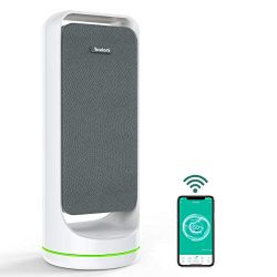 TENDOMI WiFi Smart Air Purifier with True HEPA, Fan Air Purifiers for Home, Bedroom, Office, Dual-Fan Quiet Air Cleaner for Pet, Dust, Allergies, Timer&Schedule, 6-Color Night Light, 12 Timer