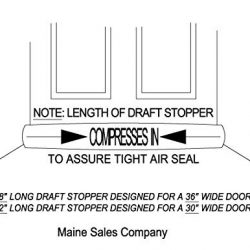 Draft Stopper - Buckwheat Hull - Carbon - 3" x 32" (for a 30" Space)