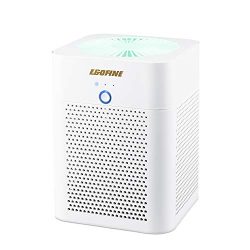 Egofine HEPA Air Purifier, 3-in-1 Indoor USB Desktop Air Cleaner for Smoke, Dust, Pets, 3 Stage Filtration, Portable Air Purifier with Air Quality Pollution Monitor for Home and Office White