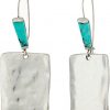 Robert Lee Morris "Mosaic" Sculptural Square Long Drop Earrings