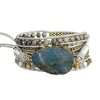 Plumiss Handmade Labradorite Stone Beaded Leather 5X Wrap Bracelet