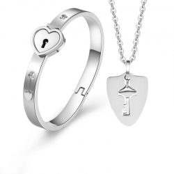 Lock Key Titanium Steel Stainless Steel Jewelry Bracelet