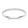 18K White Gold Plated Silver Wedding Band