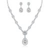 Teardrop Silver Plated Rhinestone Wedding