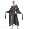 Flannel Sherpa Fleece Hooded Blanket