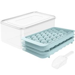 Round Ice Cube Tray with Lid Ice Ball Maker