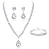 Simple Necklace Teardrop Dangle Earrings