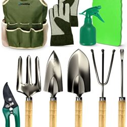 Heavy Duty Gardening Tools with Storage Organizer