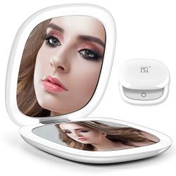 Magnification Rechargeable Travel Makeup Mirror