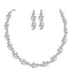 Elegant Silver Crystal Wedding Jewelry Set for the Bride and Bridesmaids