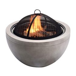 Bonfire MGO Light Concrete Round Charcoal BBQ