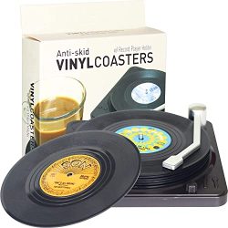 Drinks Funny Retro Vinyl Record Coasters