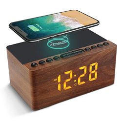 Fast Wooden Digital Alarm Clock FM Radio