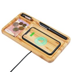 iPhone and Samsung Wireless Charging Station with Desk Organizer