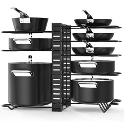 8 Tiers Pots and Pans Organizer for Kitchen