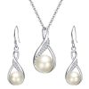Cultured Pearls Bridal Pendant Necklace Earrings