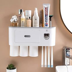 Automatic Toothbrush Holder with Toothpaste Dispenser