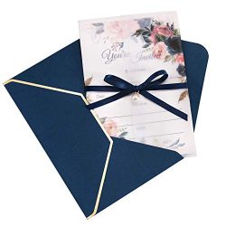 Blue Invitations Cards with Envelopes