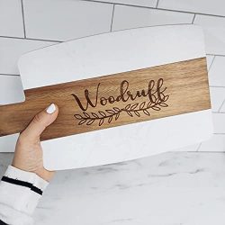 Personalized Wood Marble Cutting Board