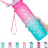 Water Bottles with Times to Drink