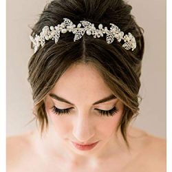 Headband Silver Tiara for Bride Headpiece