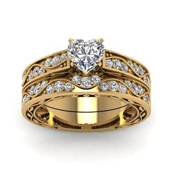 Handmade Cut Luxury Rings Engagement Wedding Ring