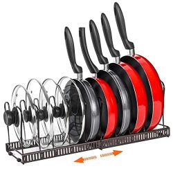Expandable Pot and Pan Organizer for Cabinet