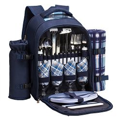 Picnic Backpack Set with Cooler