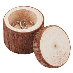Rustic Wooden Ring Dish Storage Box