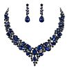 Teardrop Wedding Bridal Necklace Earrings