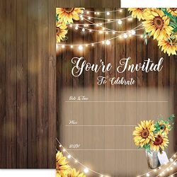 Rustic Wood Fill-in Party Invitations
