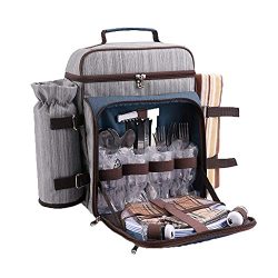 All-in-One Portable Picnic Bag with Complete Cutlery Set
