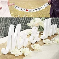 Mr & Mrs Signs for Wedding Table