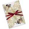 Blank Glitter Gold Laser Cut Wedding Invitations
