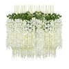 24 Pack Artificial Wisteria Hanging Flowers
