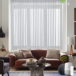 Room Light Filtering with Vertical Blinds that Works with Alexa