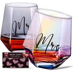 Wine Glasses Gifts for Mr and Mrs