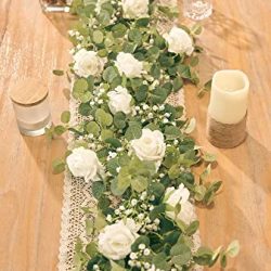 Wedding Artificial Eucalyptus Garland with Flowers