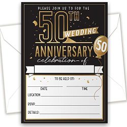 50th Wedding Anniversary Invitations & Envelopes