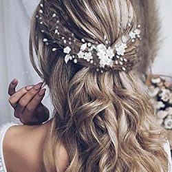 Silver Bride Wedding Hair Vine Flower Bridal