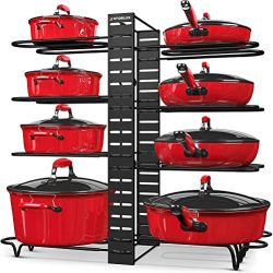 Adjustable 8 Tiers Pots and Pans Organizer Under Cabinet