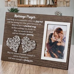 Wood Sign with Marriage Prayer with a Rustic Design