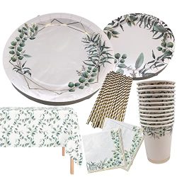 Eucalyptus Greenery Floral Party Supplies