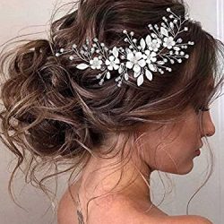 Silver Bride Wedding Hair Vine Flower