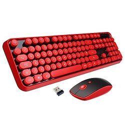 Black and red Wireless Keyboard Mouse Combo