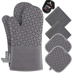 NonSlip Oven Mitts and Pot Holders - Stop burning your hands